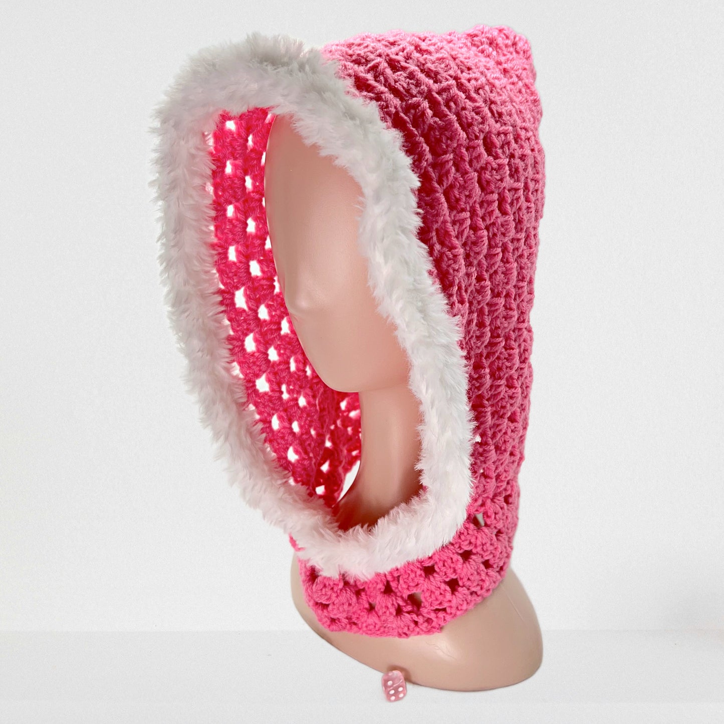 Pixie, Hand Crocheted hoodie hat