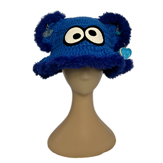 Cookie monster Crocheted Bucket hat
