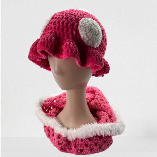 Toadette, Hand Crocheted Bucket hat